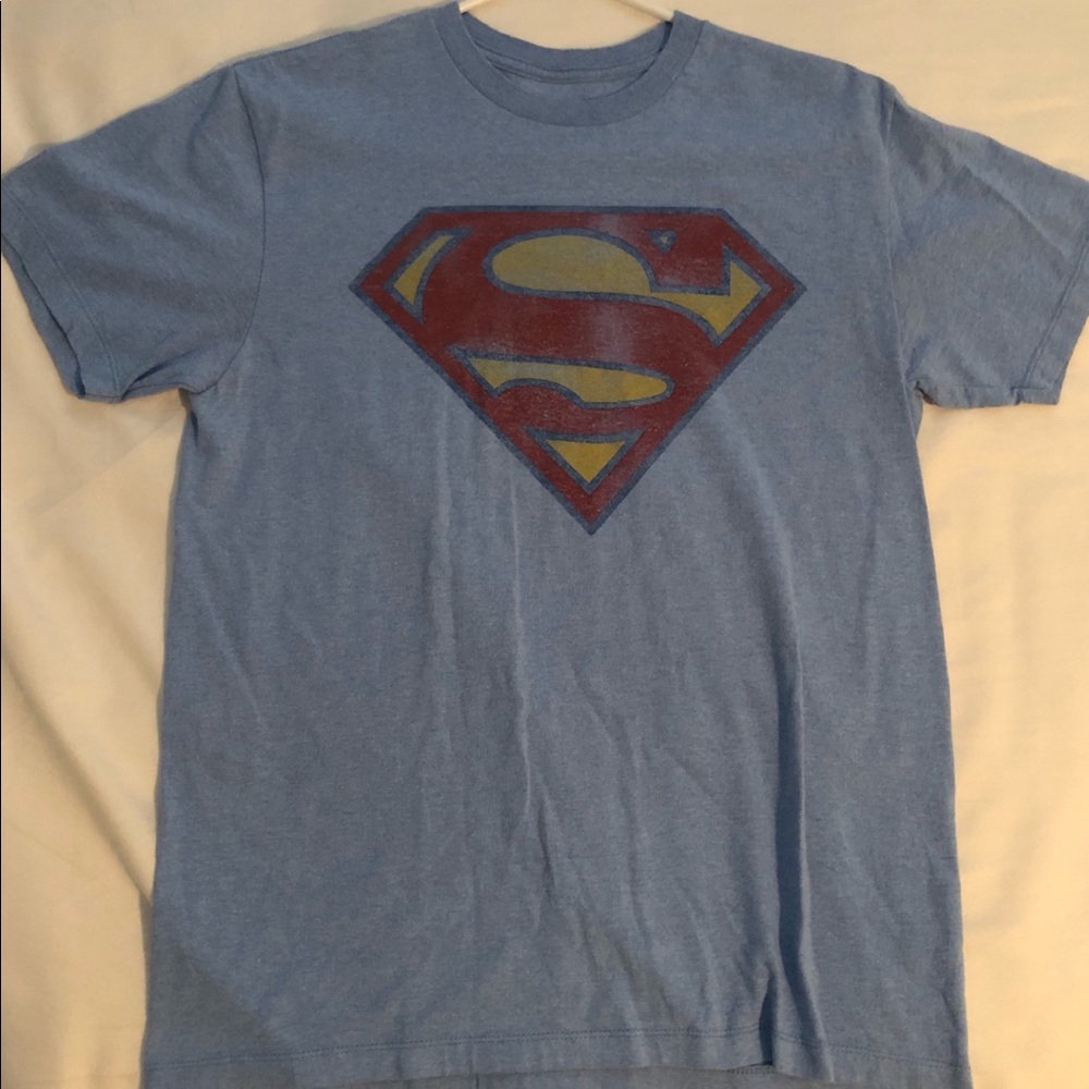 Men’s Light Washed Superman Tshirt